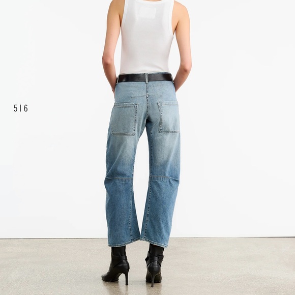 Nili Lotan Shon Mid-Rise Stretch Barrel Denim - Picture 4 of 13